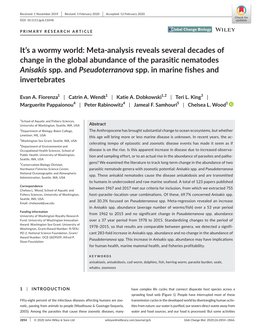 Meta‐Analysis Reveals Several Decades of Change In