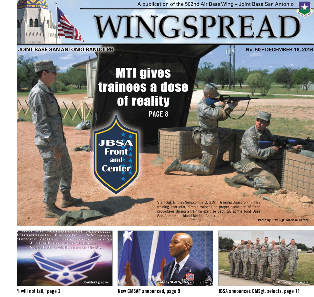 MTI Gives Trainees a Dose of Reality PAGE 8