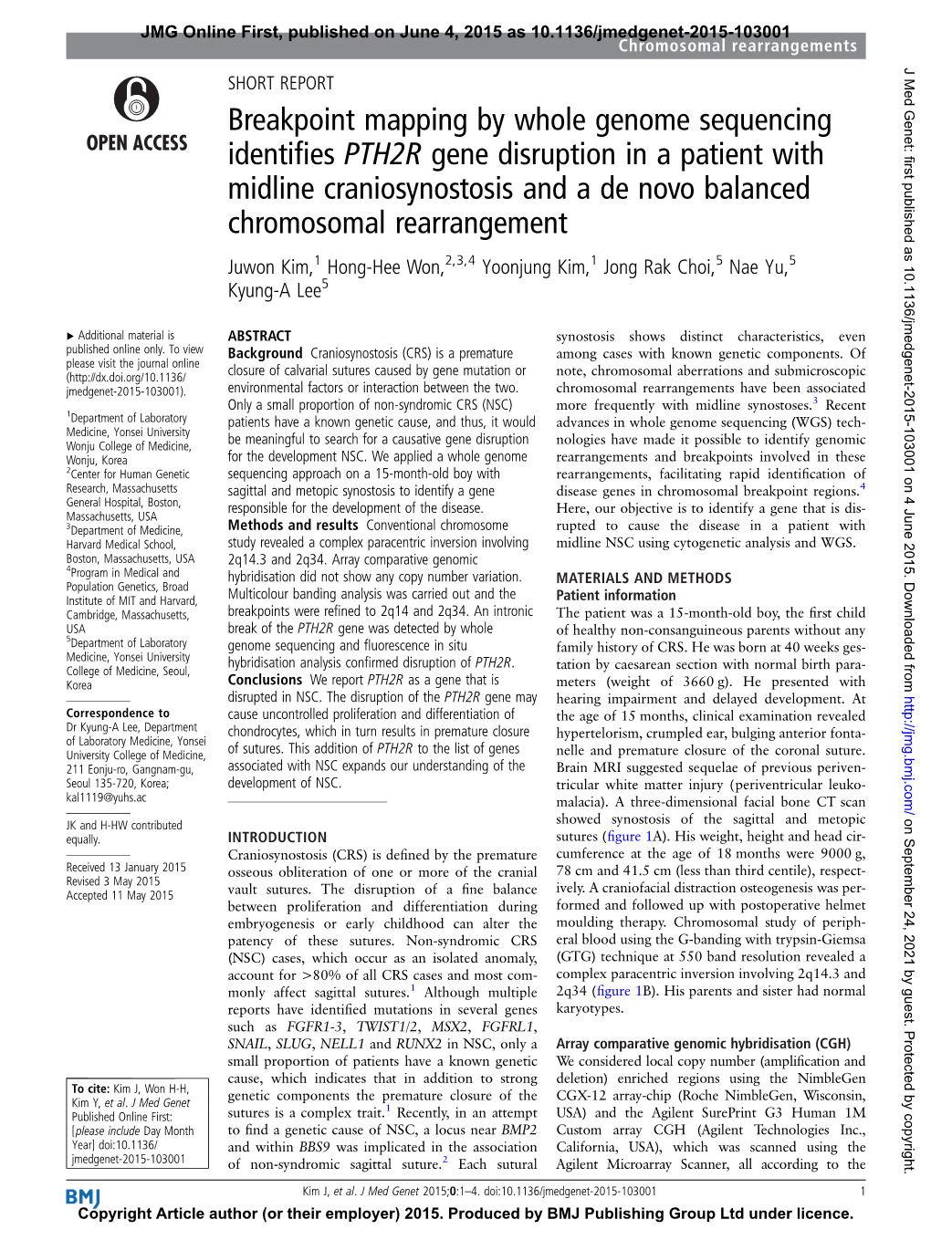 Breakpoint Mapping by Whole Genome Sequencing Identifies