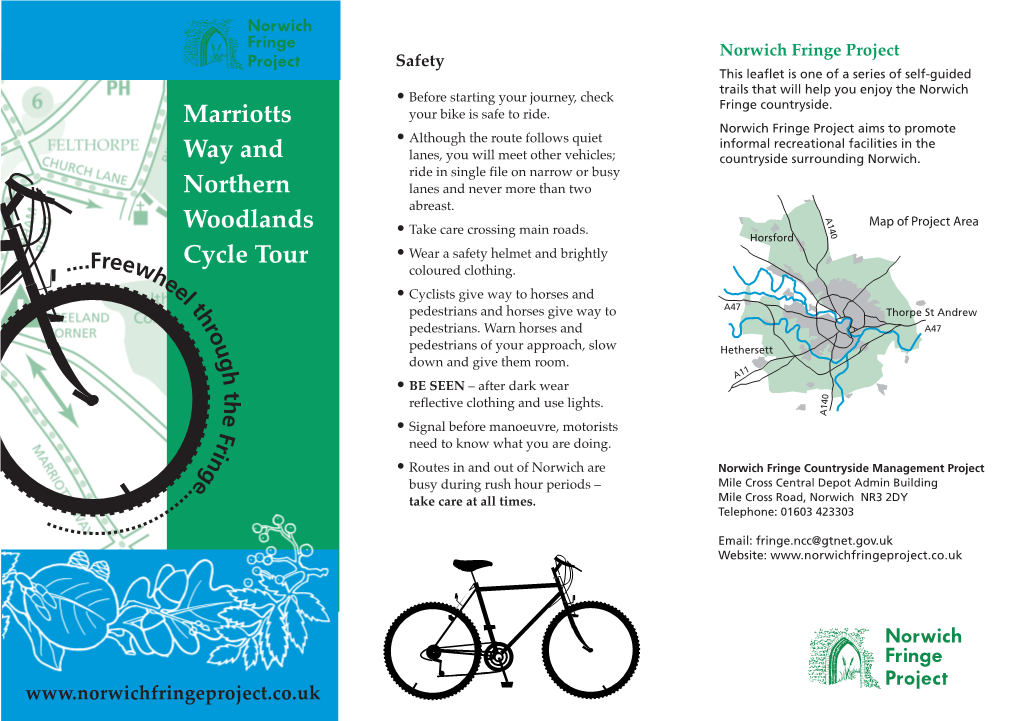 Marriotts Way and Northern Woodlands Cycle Tour of the Controller of Her Majesty's a Distance of 20 Miles, Or 32 Km, It Should Take About Stationery Office