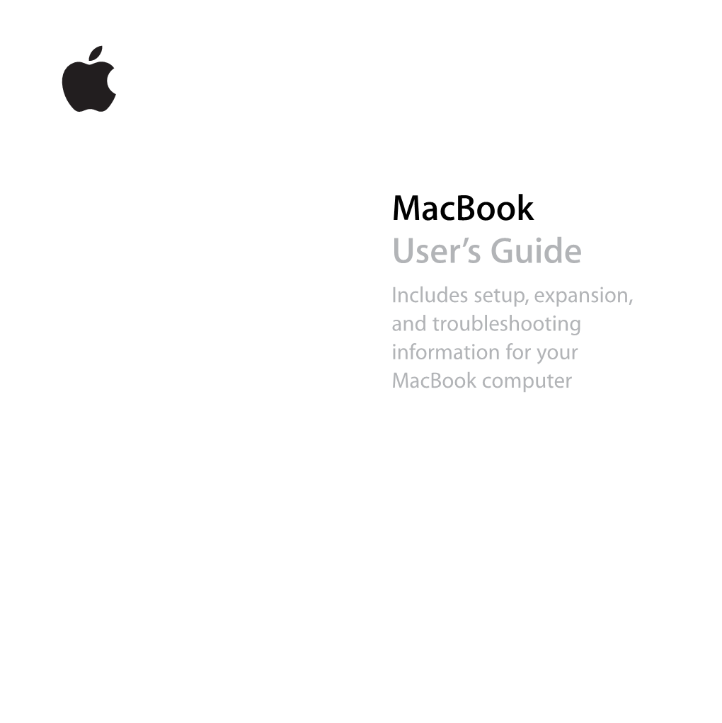 Macbook 13-Inch User Guide (Manual)