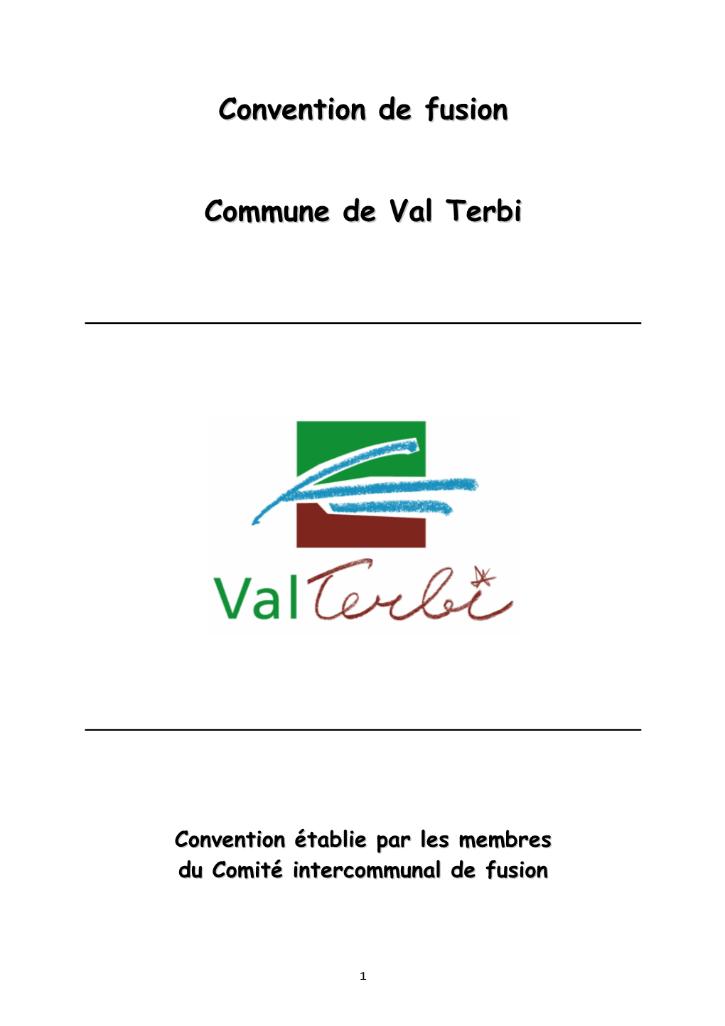 Convention De Fusion Commune De Val Terbi