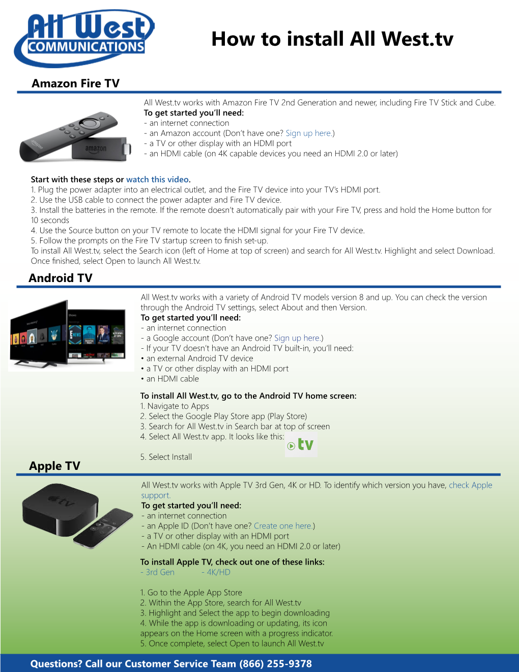 How to Install All West.Tv