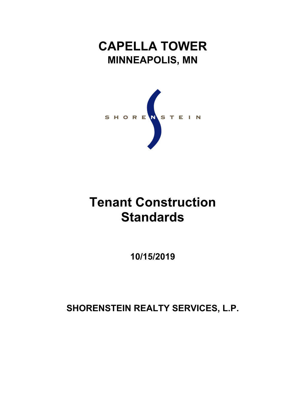 Tenant Construction Standards Template