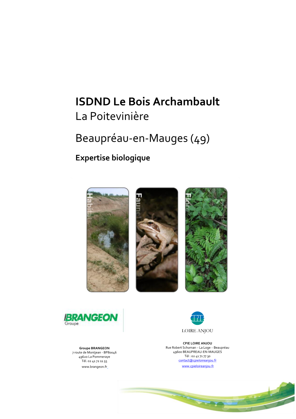 ISDND Le Bois Archambault La Poitevinière Beaupréau-En-Mauges