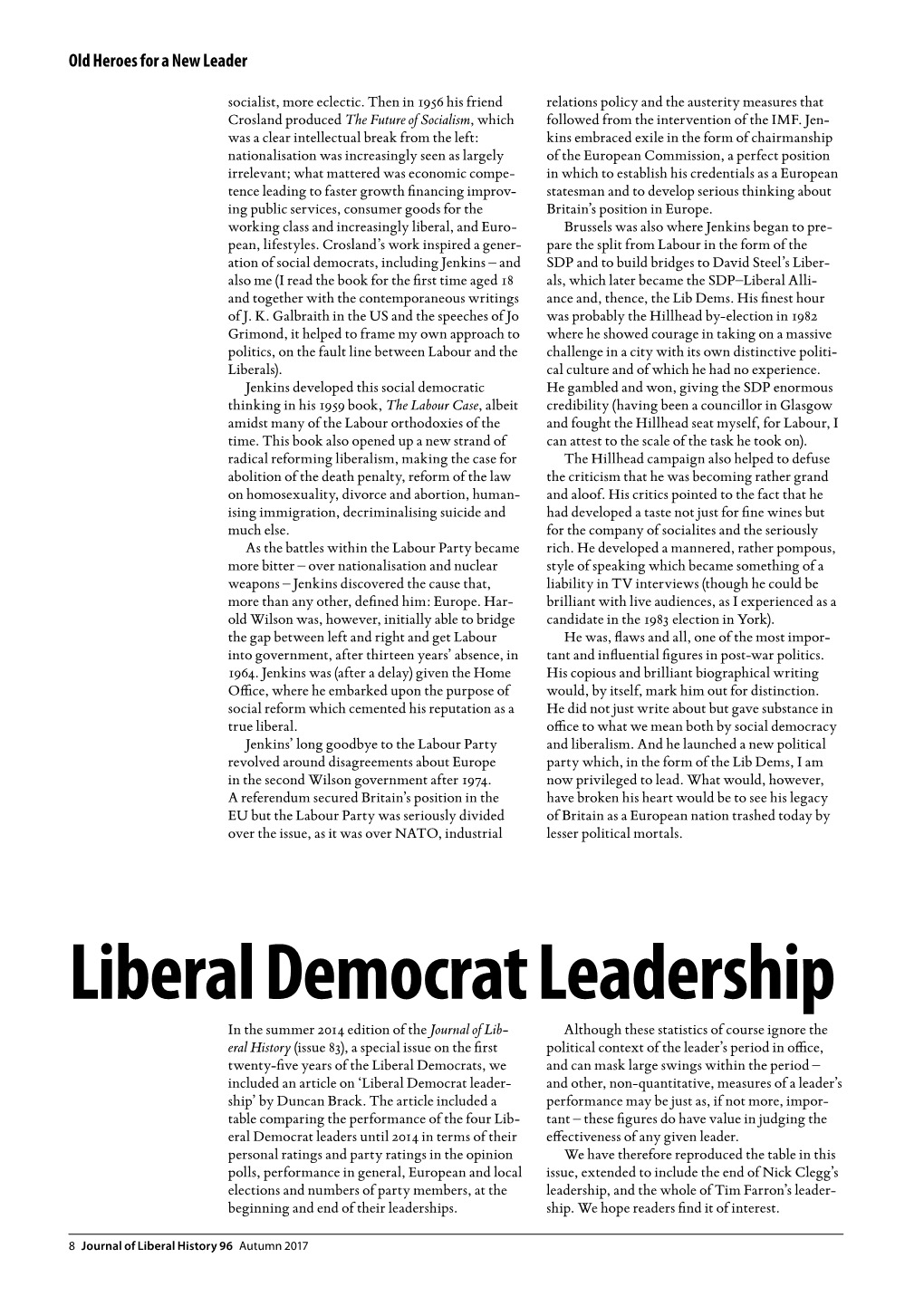 96 Liberal Democrat Leadership