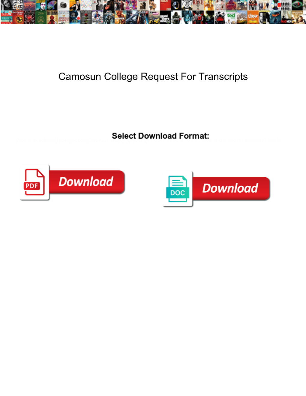 Camosun College Request for Transcripts