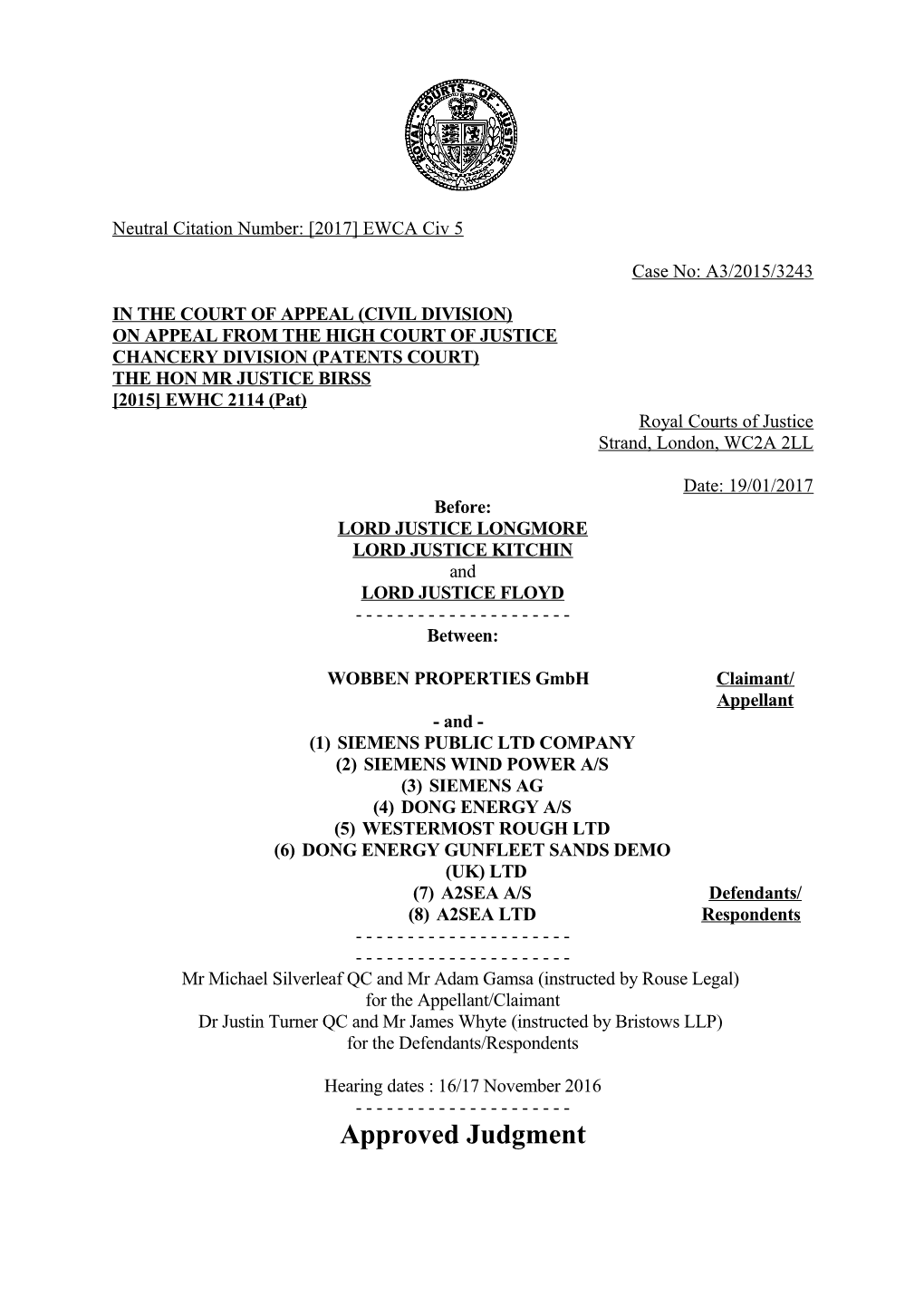 Court of Appeal Judgment Template s9