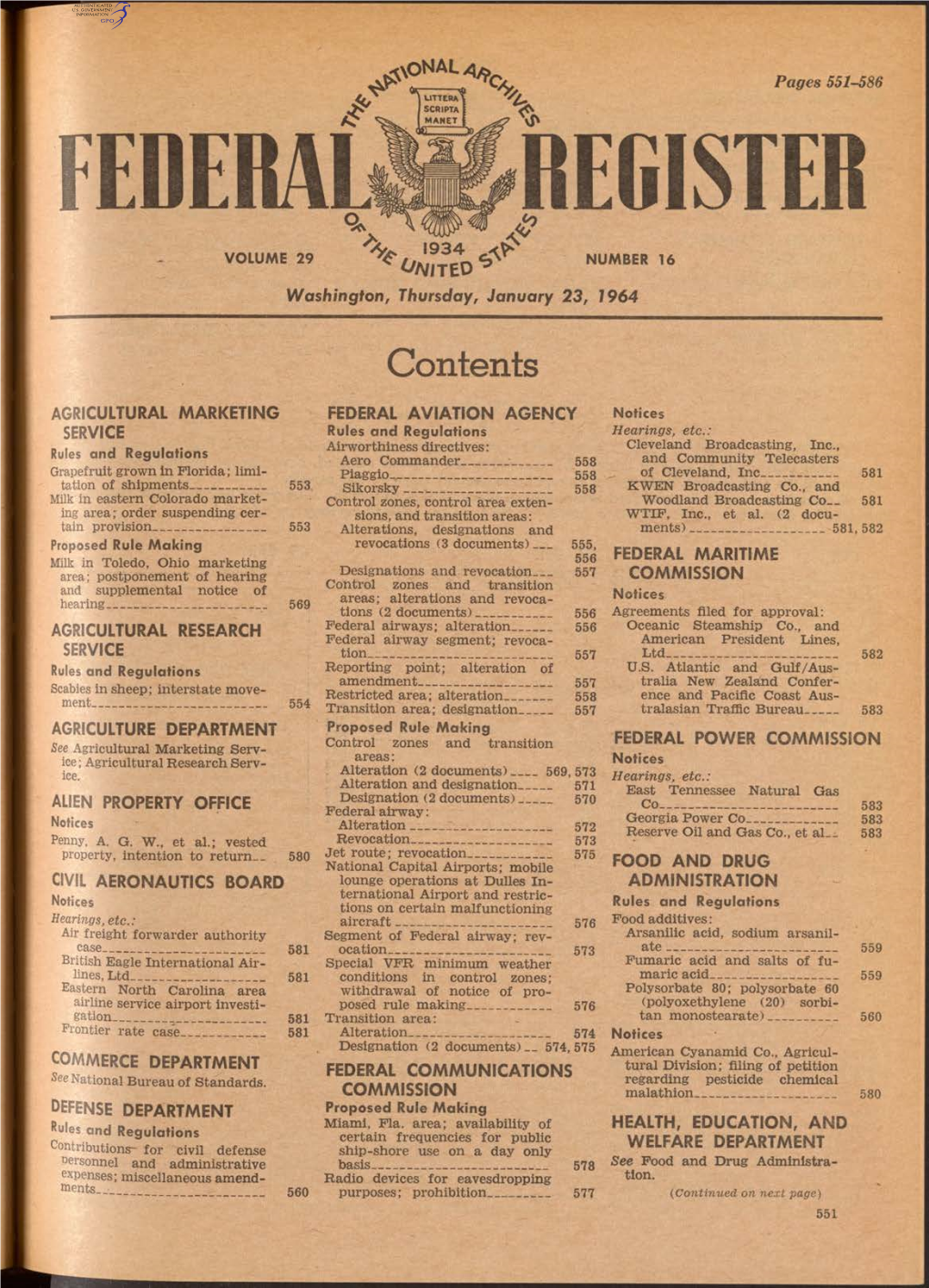REGISTER 1934 VOLUME 29 ^ ¿Y NUMBER 16