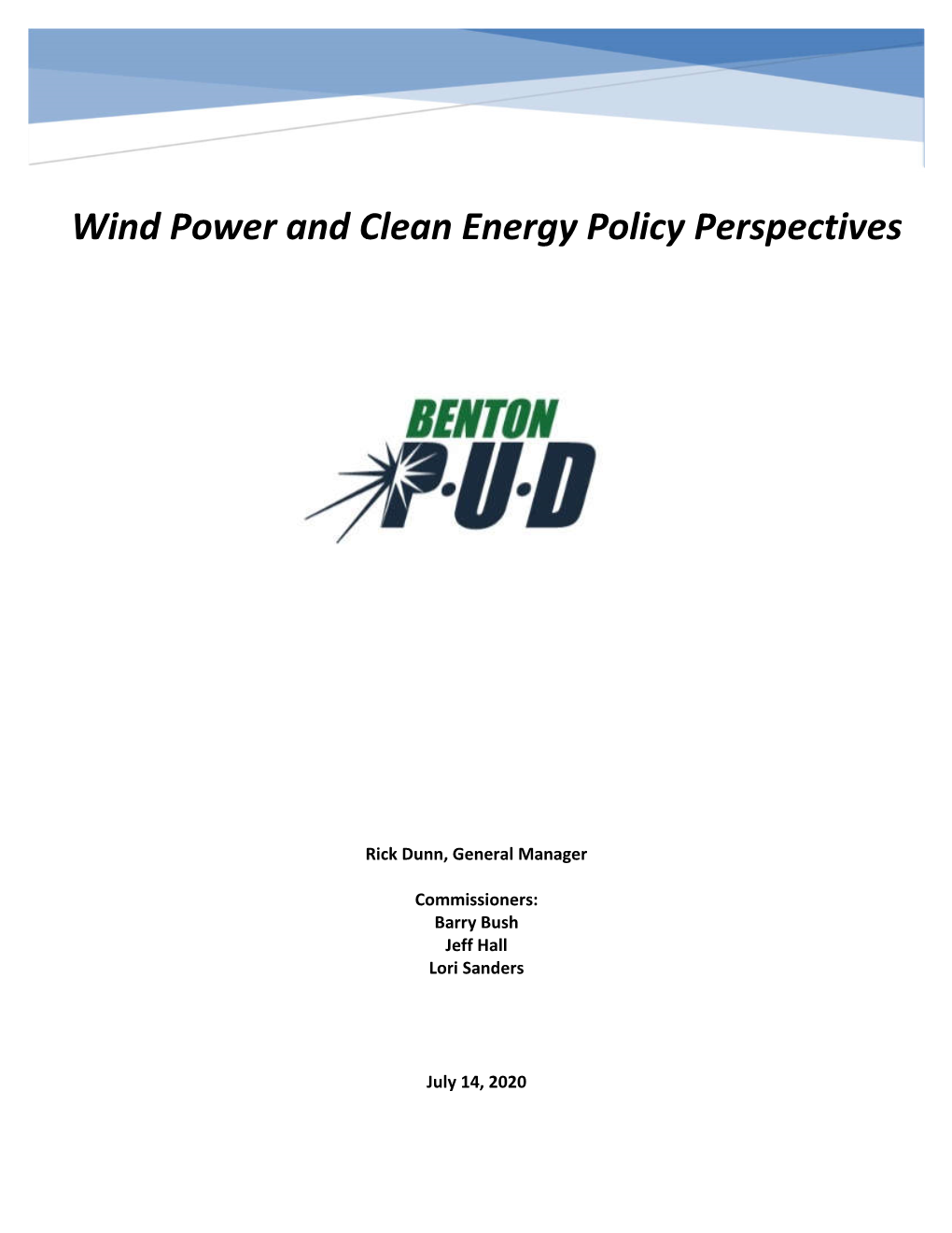 Wind Power and Clean Energy Policy Perspectives