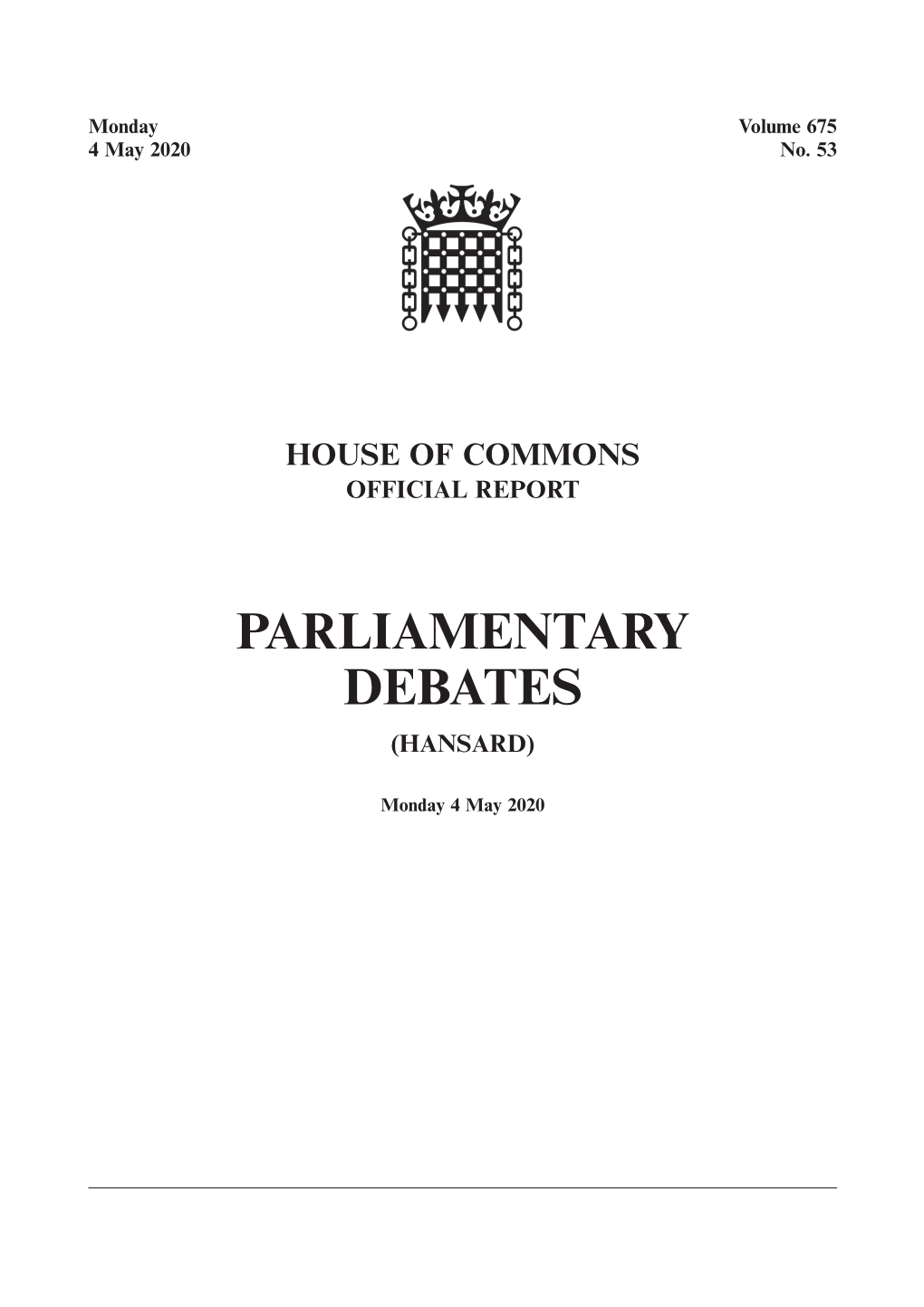 Whole Day Download the Hansard
