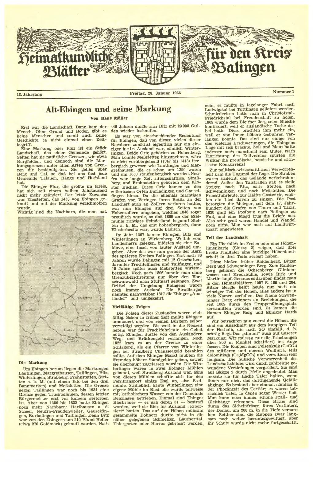 Heimatkundliche Blätter 13 1966 S