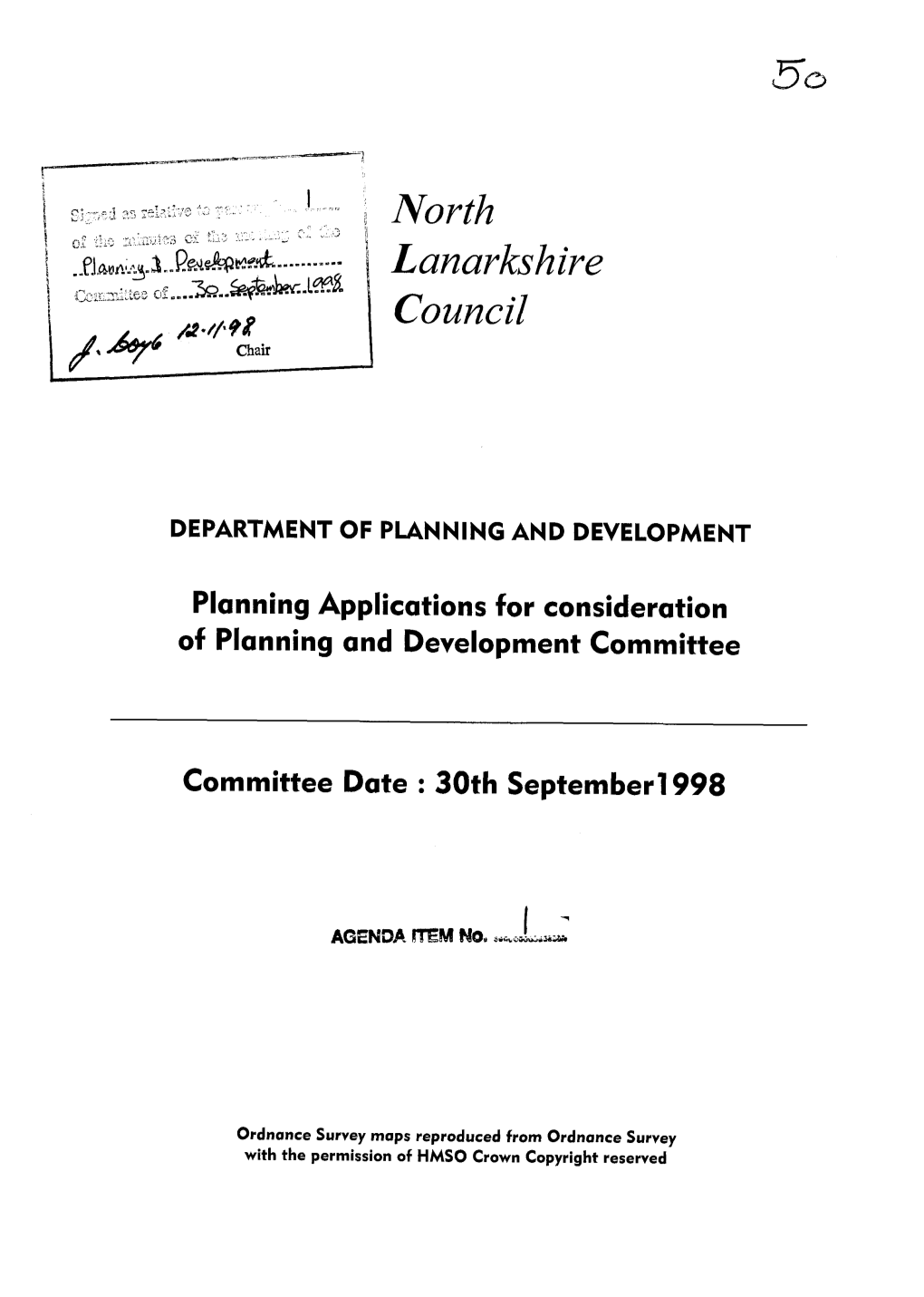 Of Planning and Development Committee Committee Date