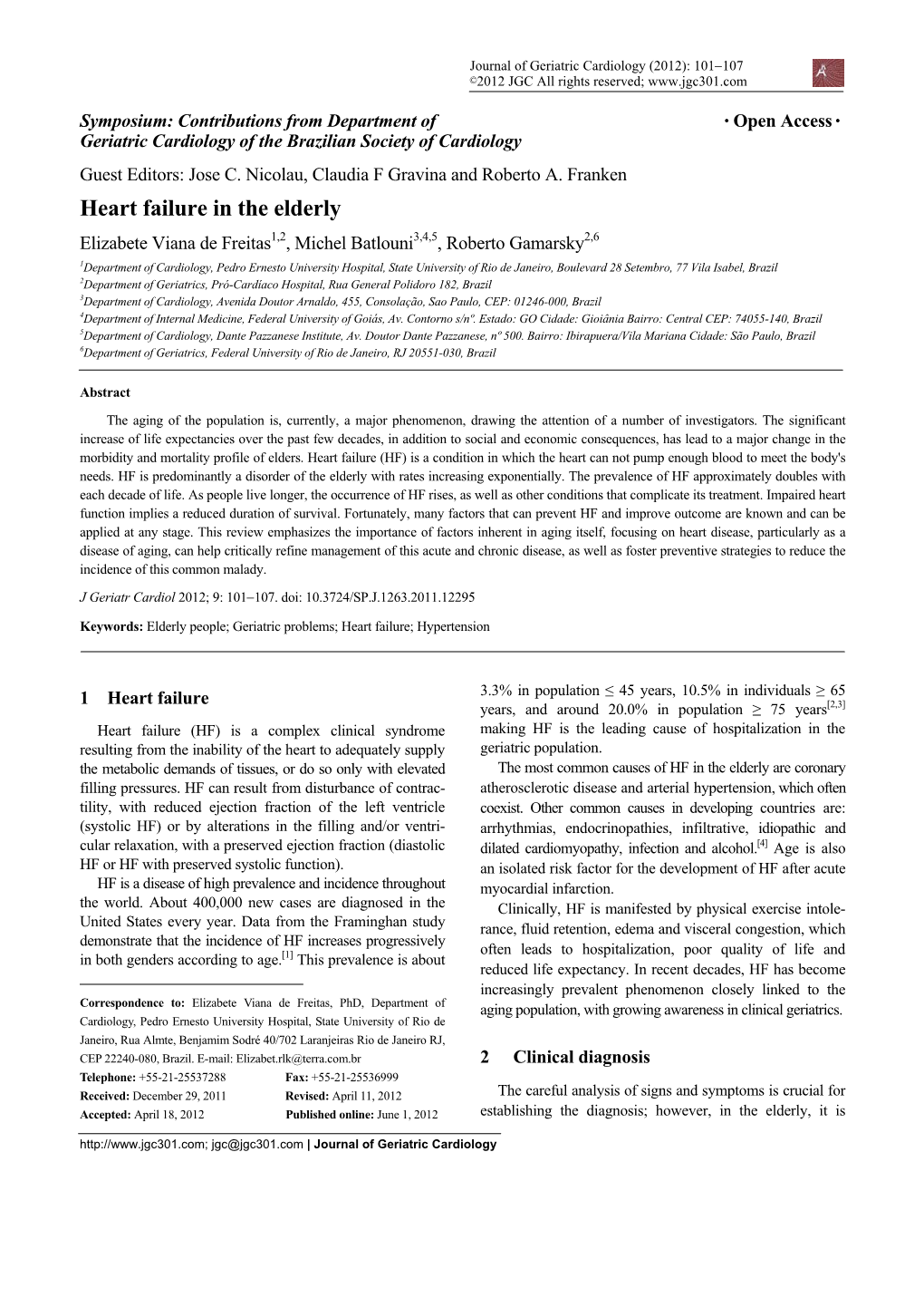 Heart Failure in the Elderly