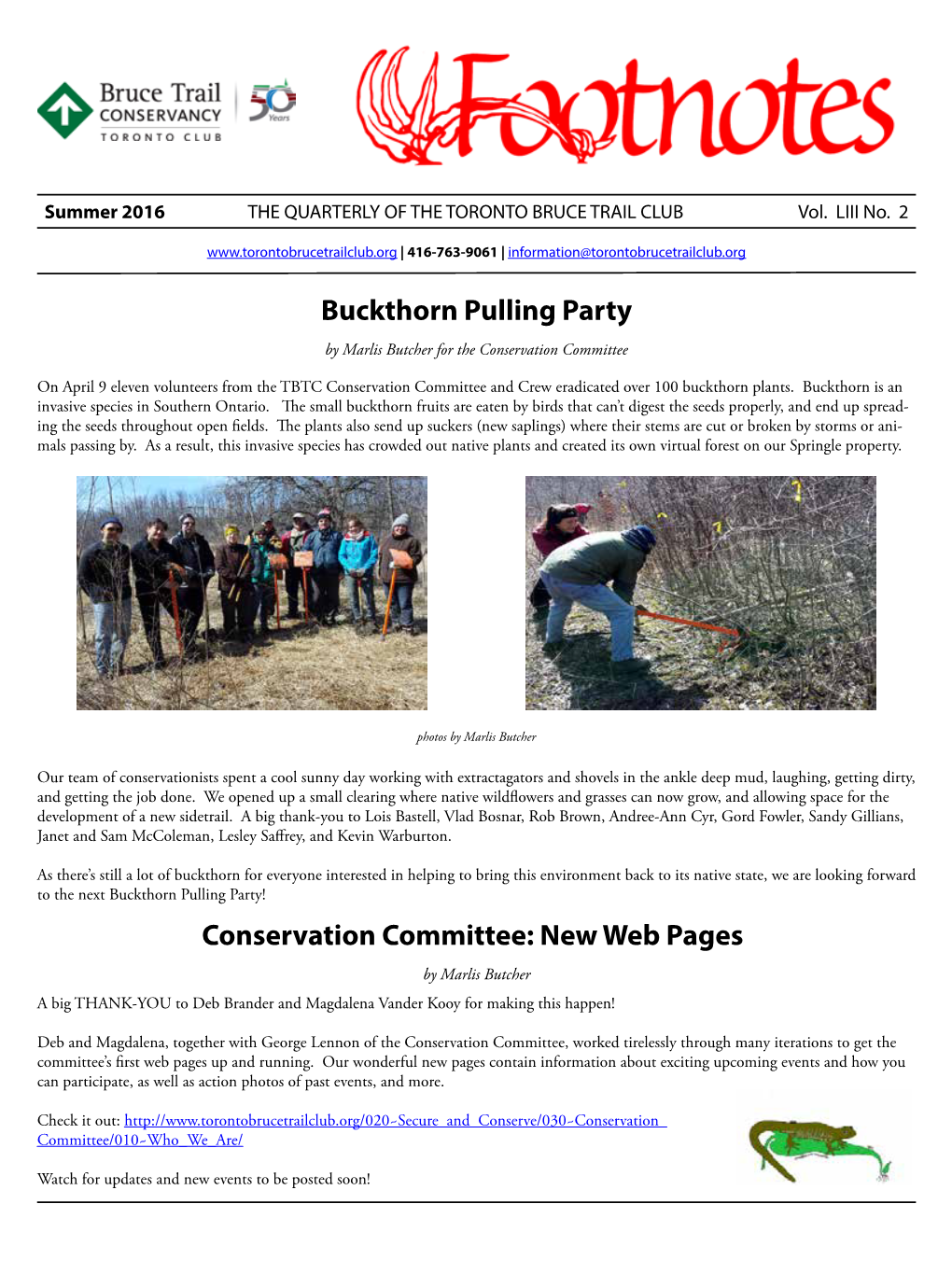 Buckthorn Pulling Party Conservation Committee: New Web