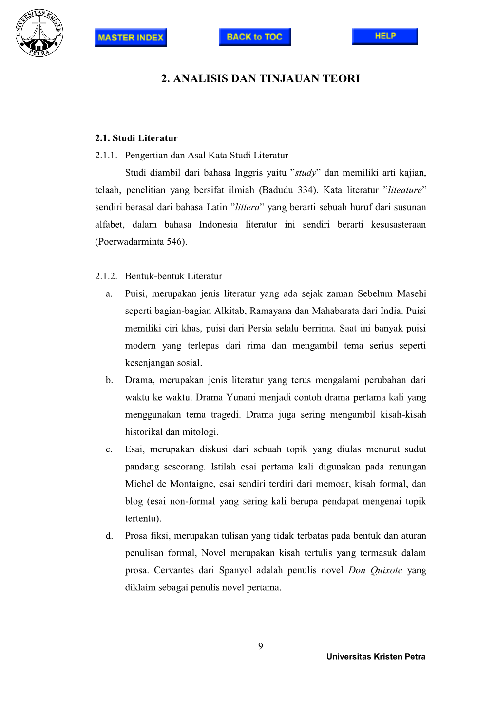 2. Analisis Dan Tinjauan Teori