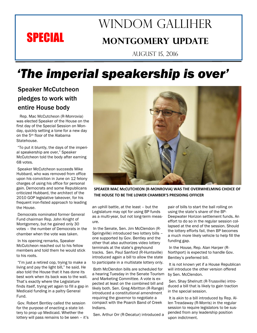 'The Imperial Speakership Is Over'