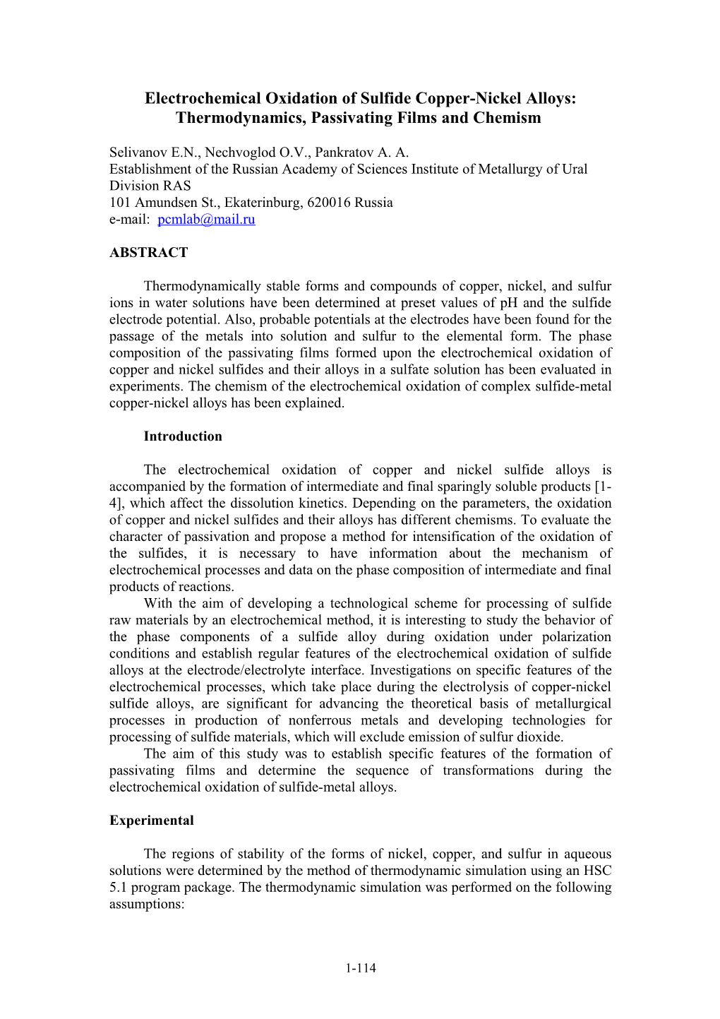 Electrochemical Oxidation of Sulfide Copper-Nickel Alloys: Thermodynamics, Passivating