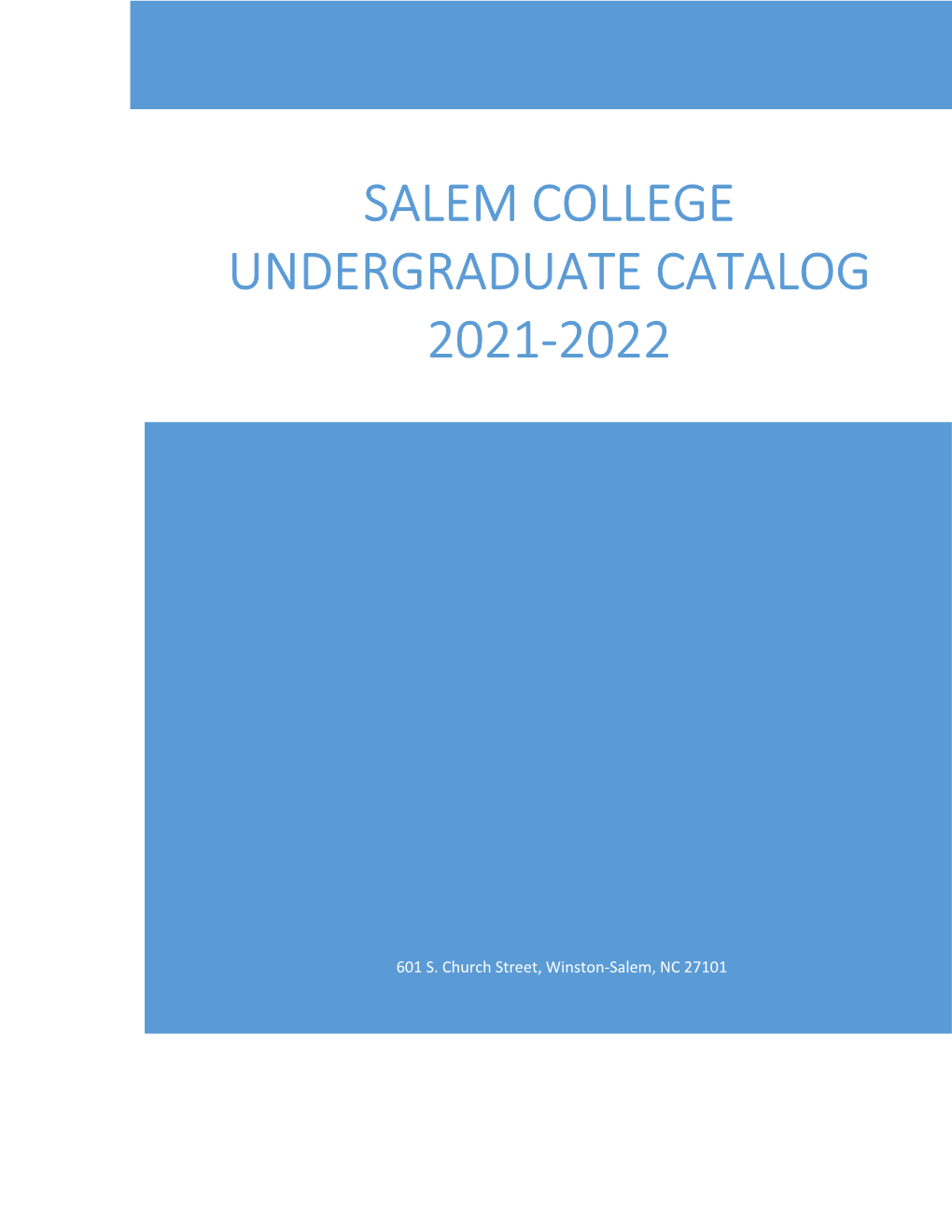 2021-2022 Undergraduate Catalog