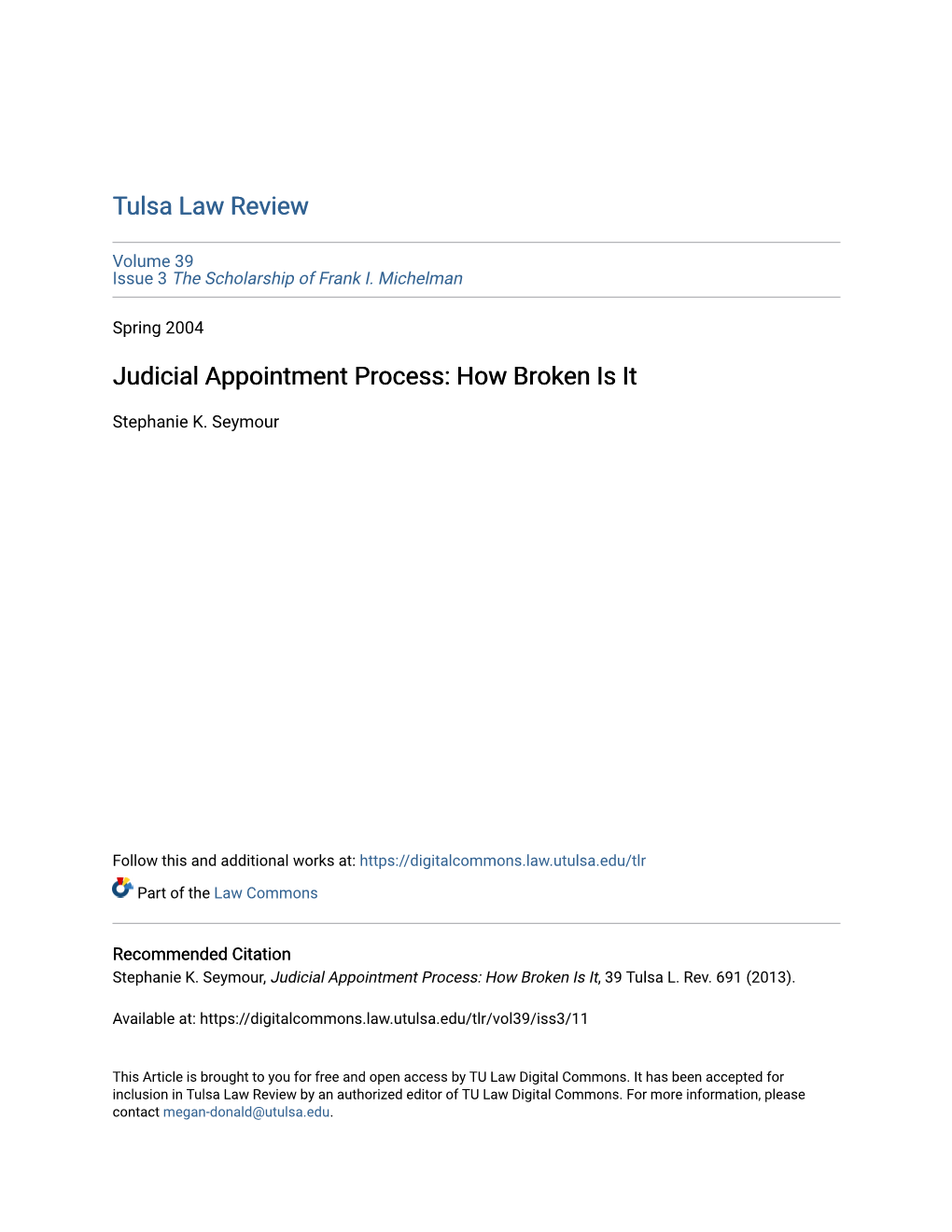 Judicial Appointment Process: How Broken Is It