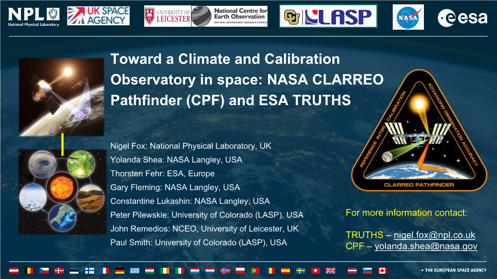 CPF) and ESA TRUTHS