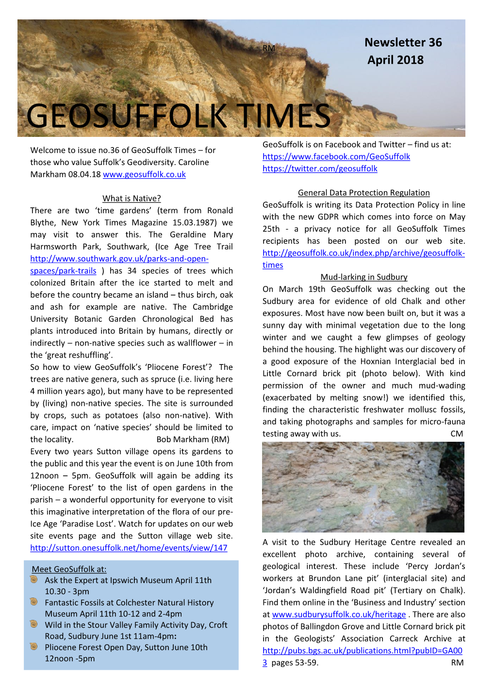 Geosuffolk Times Issue 36