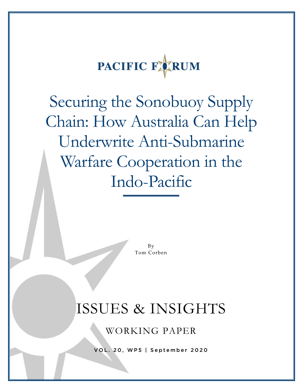 Securing the Sonobuoy Supply Chain: How Australia Can Help Underwrite Anti-Submarine Warfare Cooperation in the Indo-Pacific