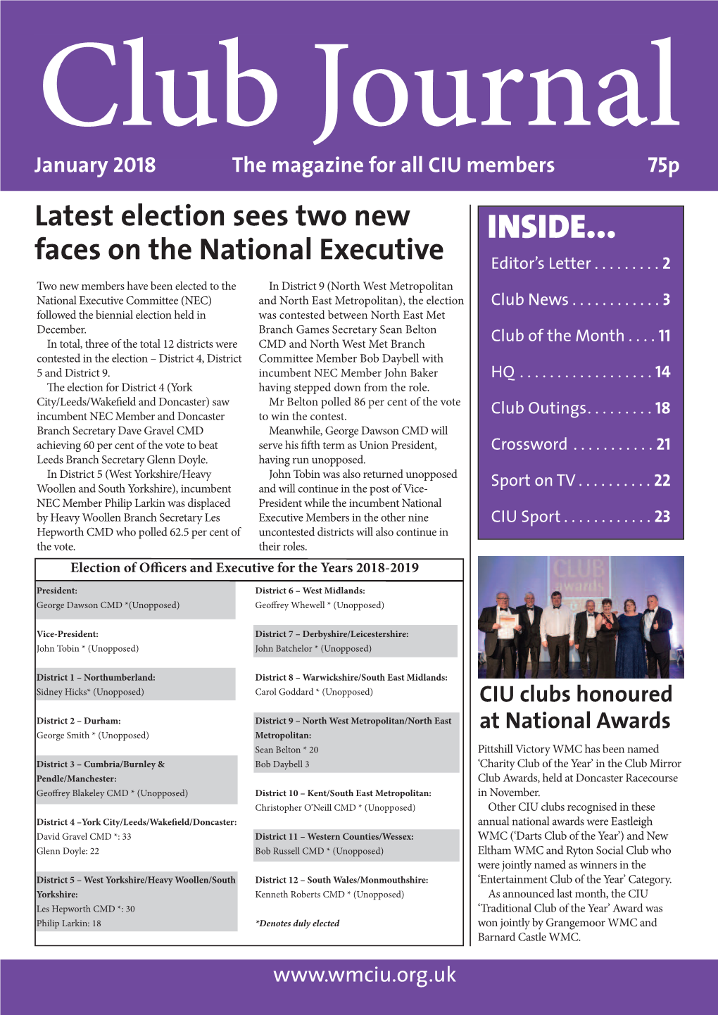 INSIDE... Faces on the National Executive Editor’S Letter