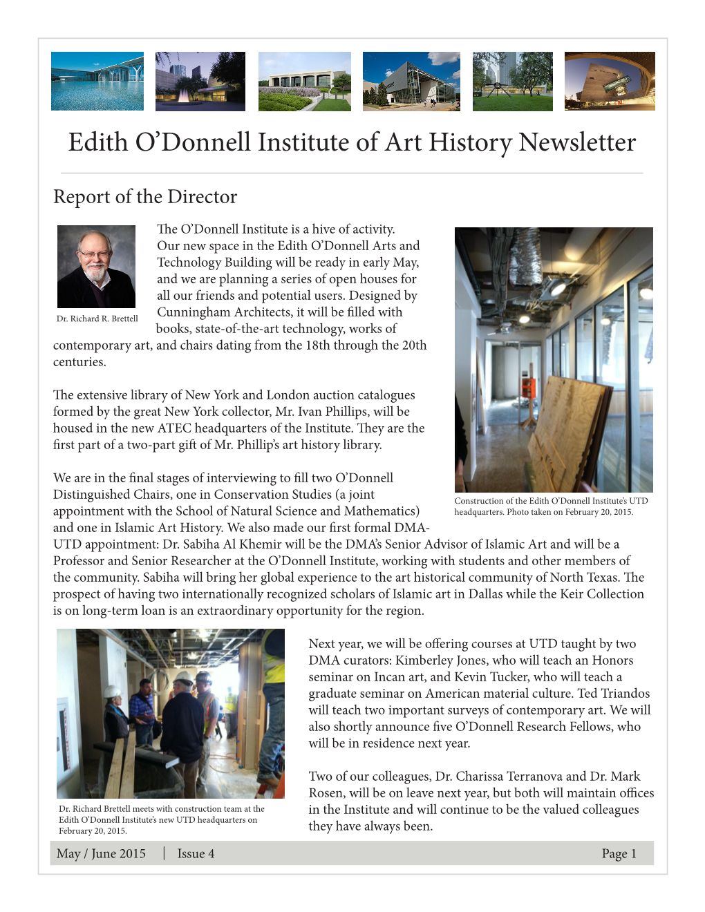 Edith O'donnell Institute of Art History Newsletter