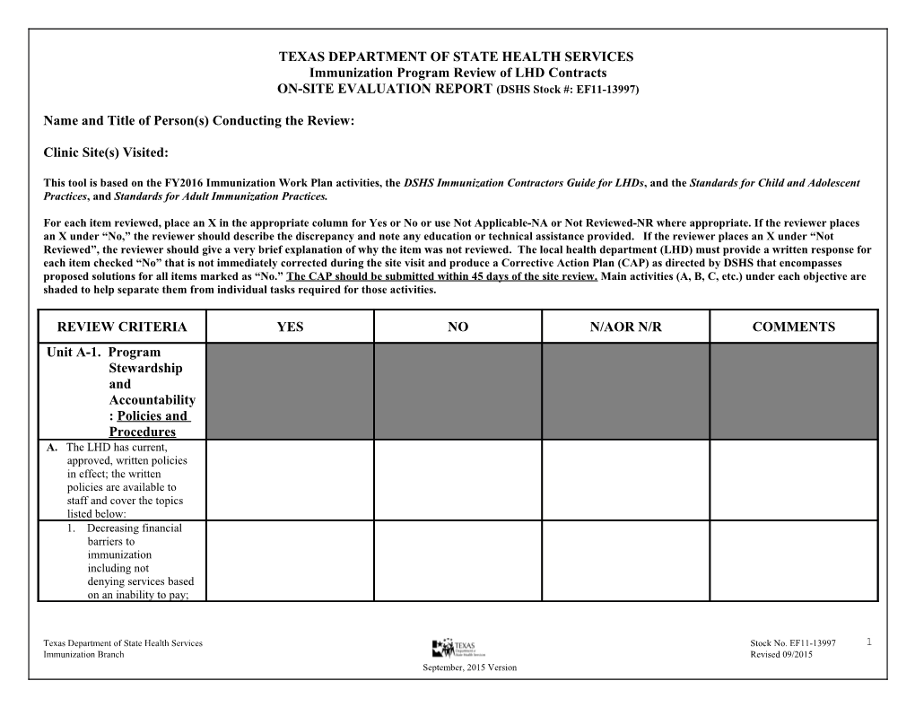 Texas Department of State Health Services s3