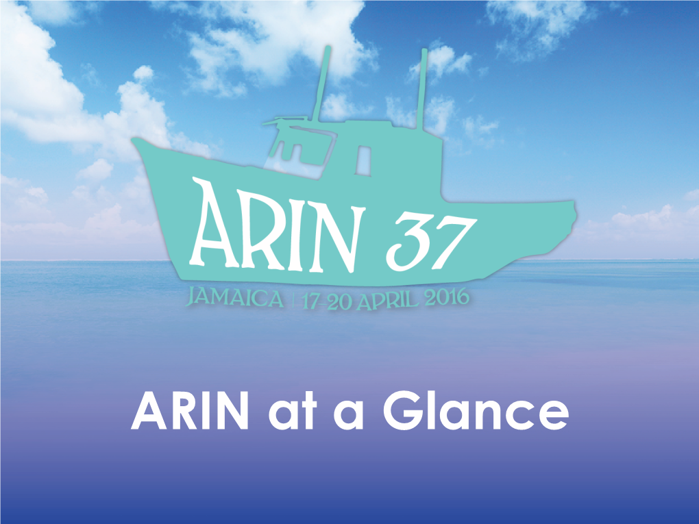 ARIN at a Glance