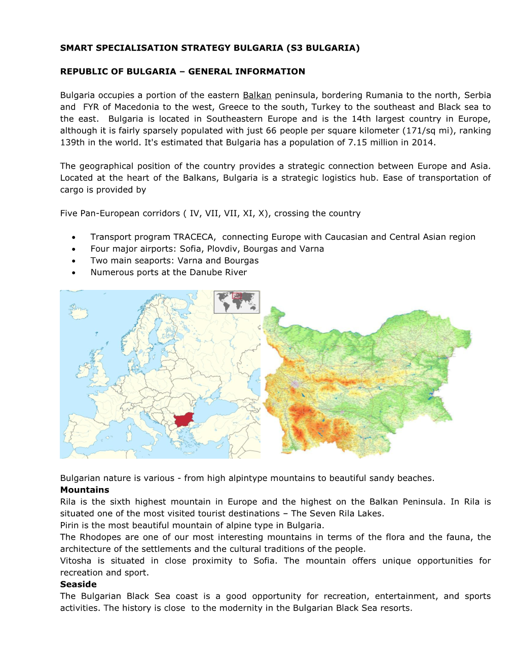 Smart Specialisation Strategy Bulgaria (S3 Bulgaria)