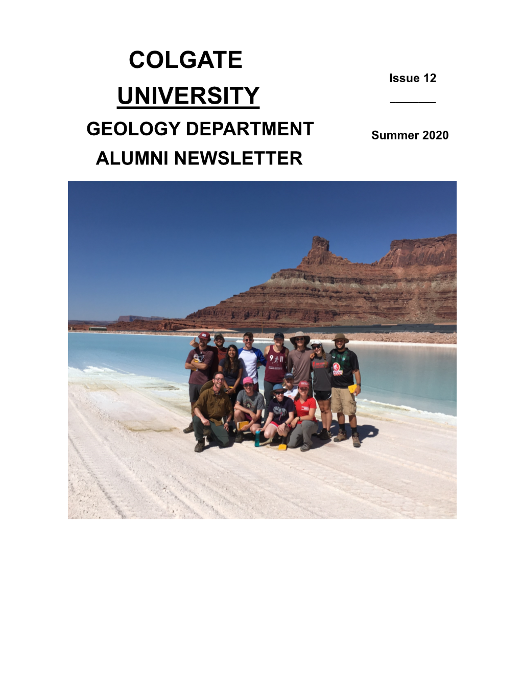 2020 Alumni Newsletter