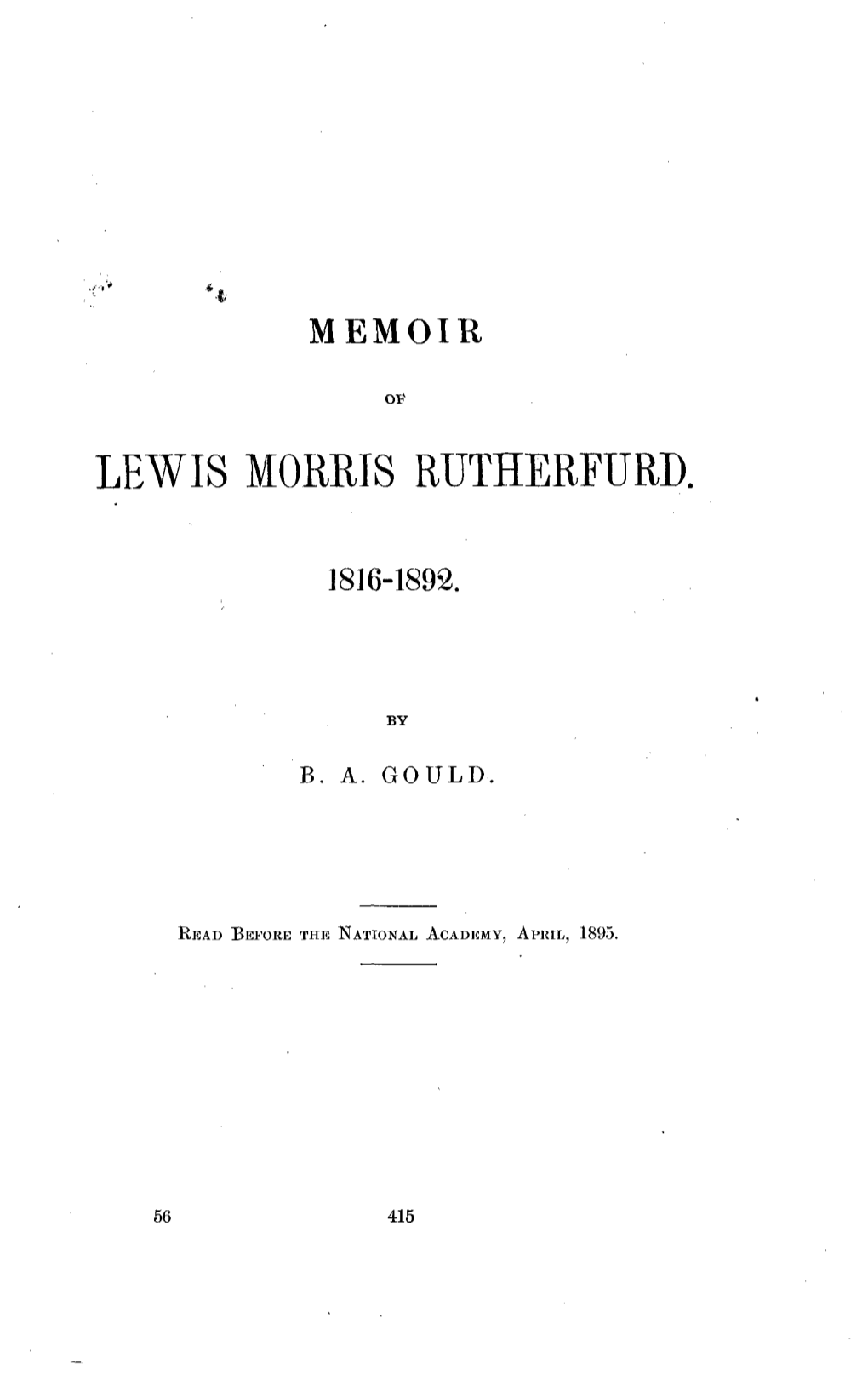 Lewis Rutherfurd