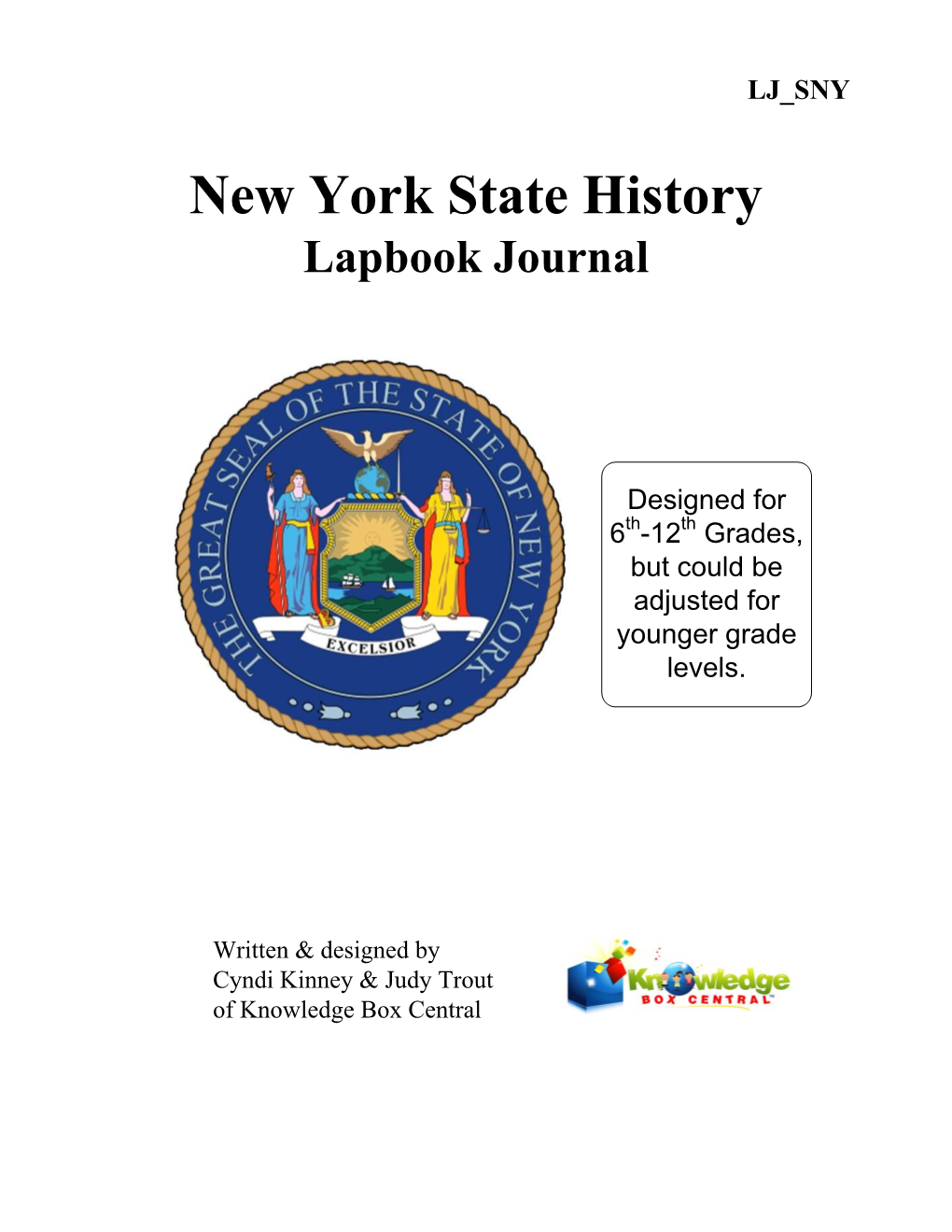 New York State History Lapbook Journal LJ SNY