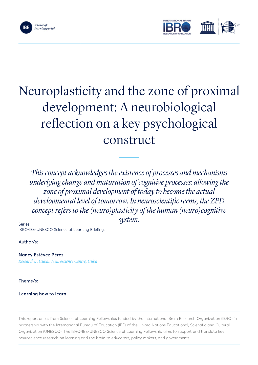Neuroplasticity and the Zone of Proximal Development: a Neurobiological Reflection on a Key Psychological Construct