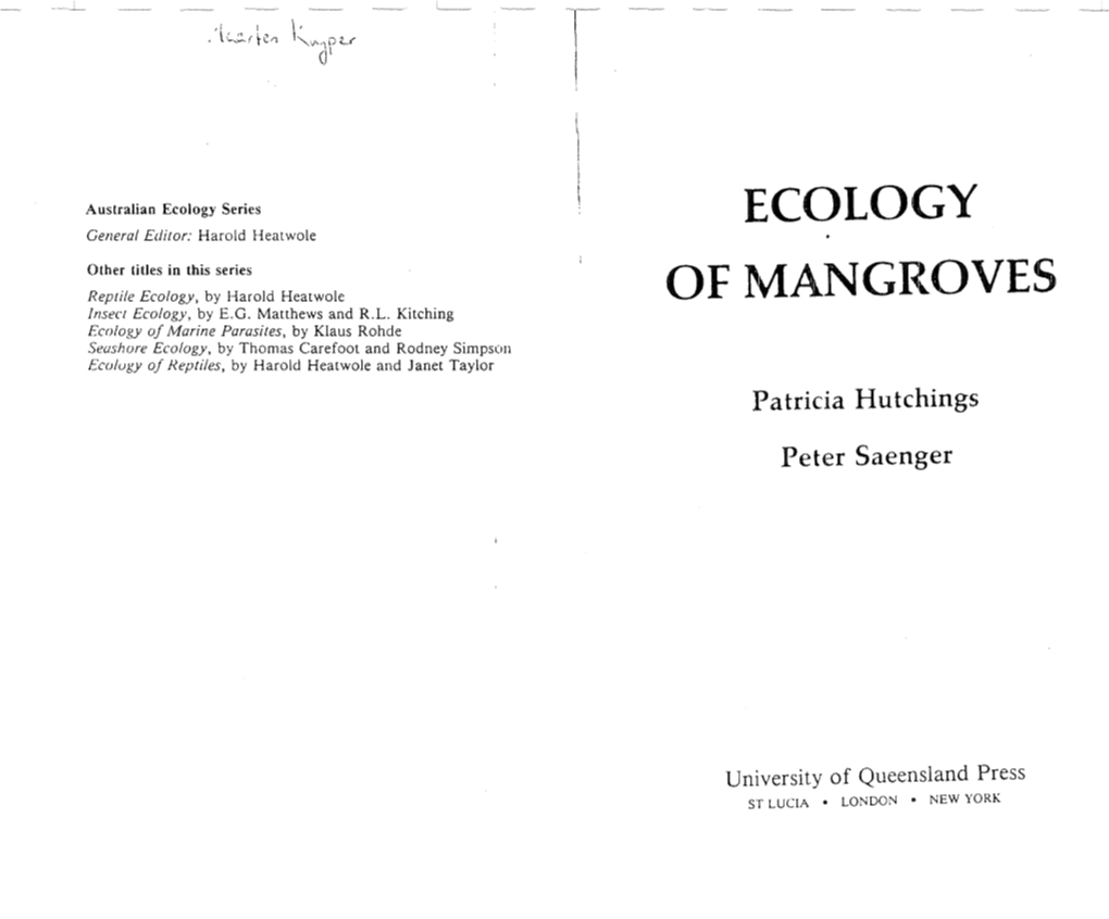 Ecology of Mangroves