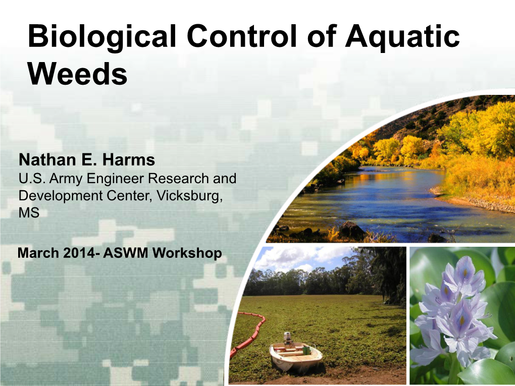 Biological Control of Aquatic Weeds