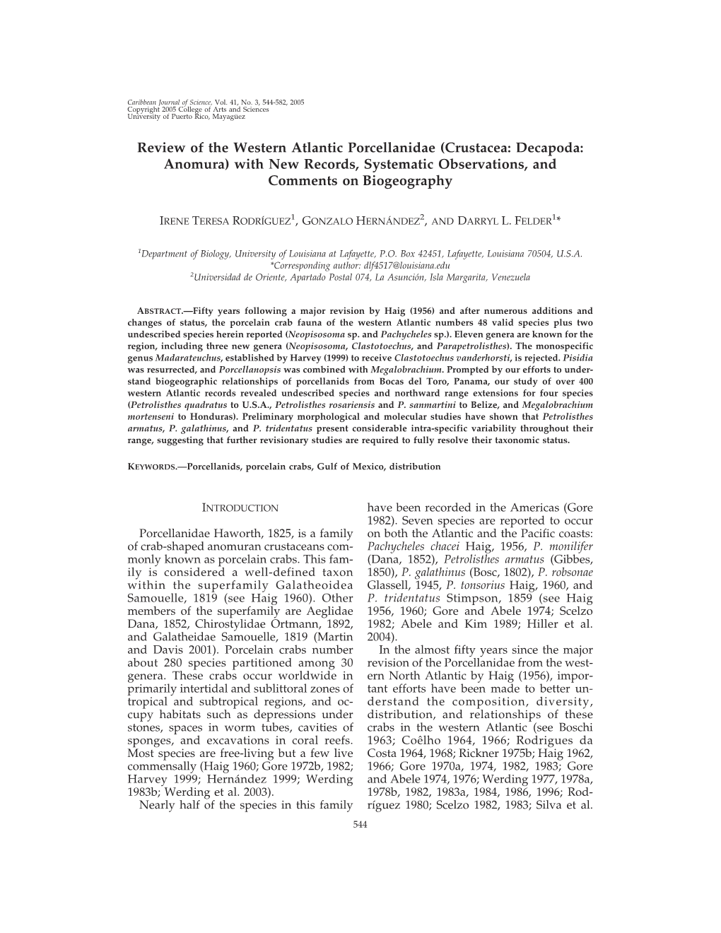 Review of the Western Atlantic Porcellanidae (Crustacea: Decapoda: Anomura) with New Records, Systematic Observations, and Comments on Biogeography