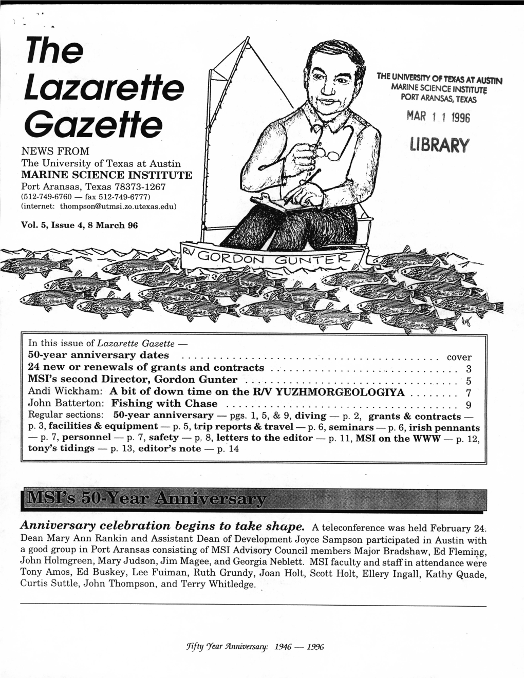 Lazarette Gazette - 50-Year Anniversary Dates