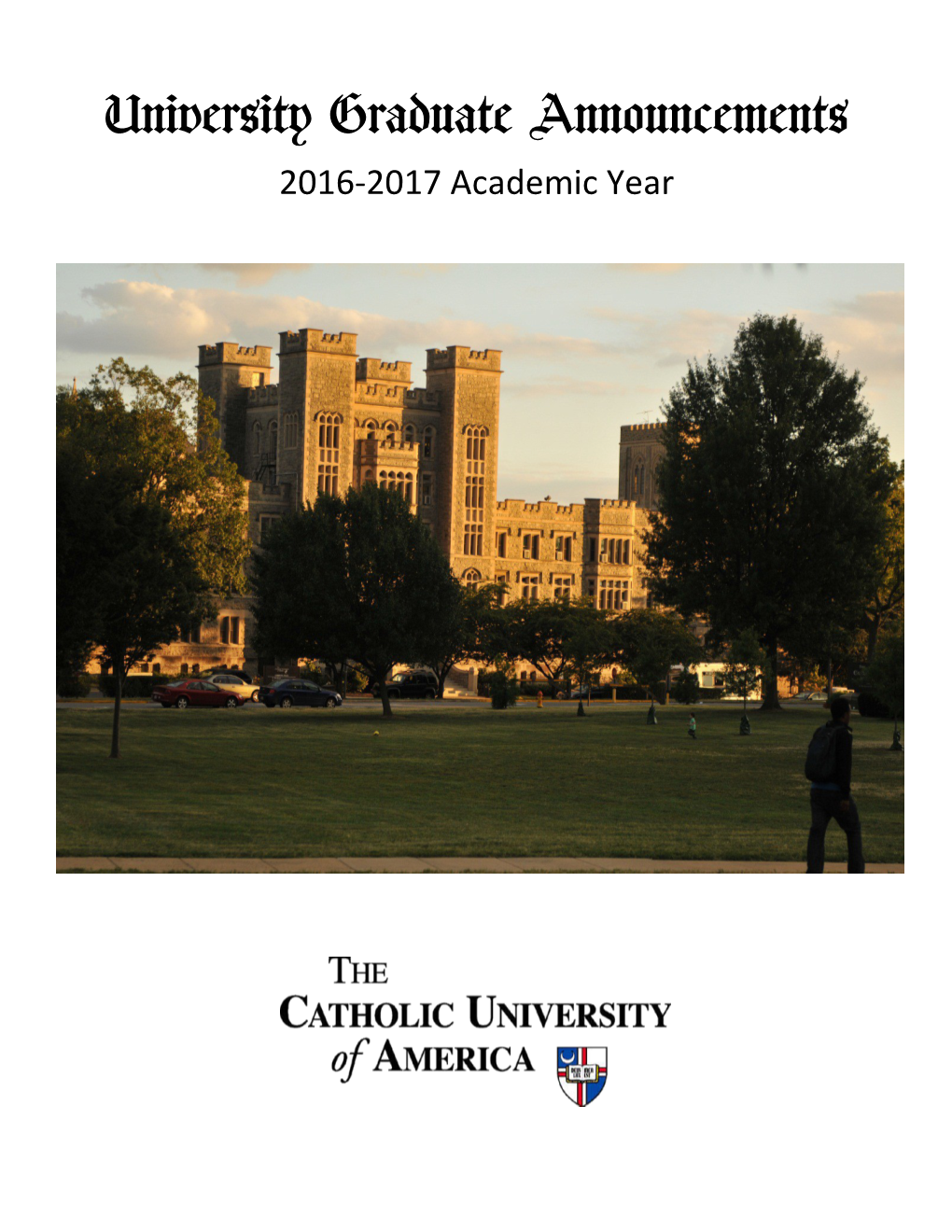 Graduate Announcements 2016-2017 Academic Year