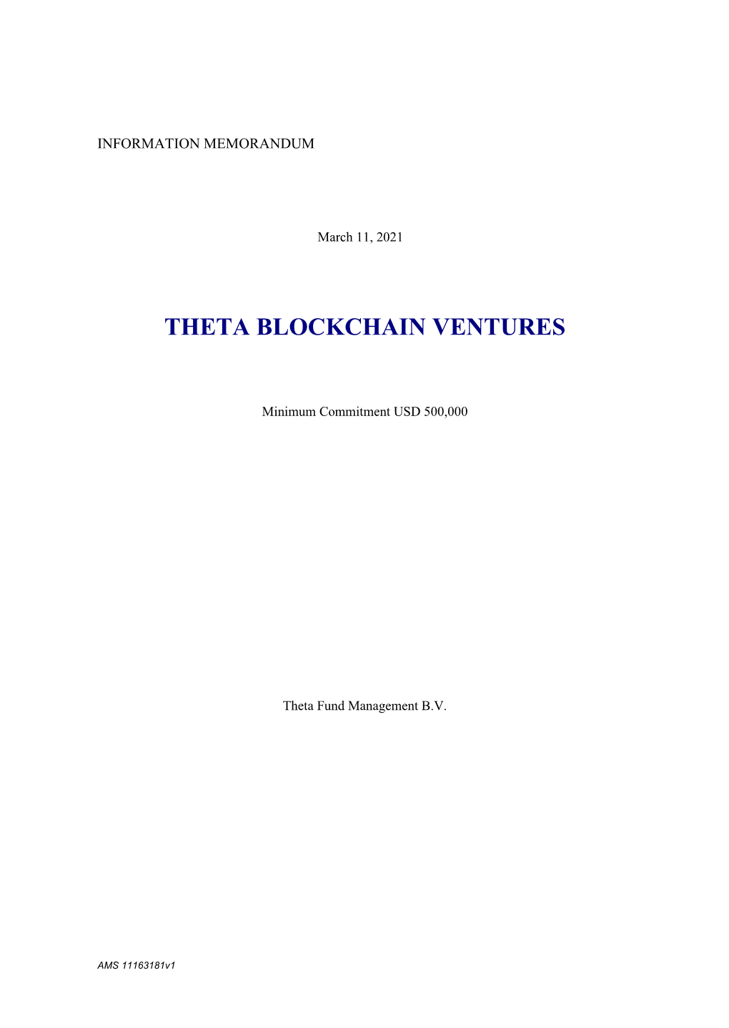 Theta Blockchain Ventures