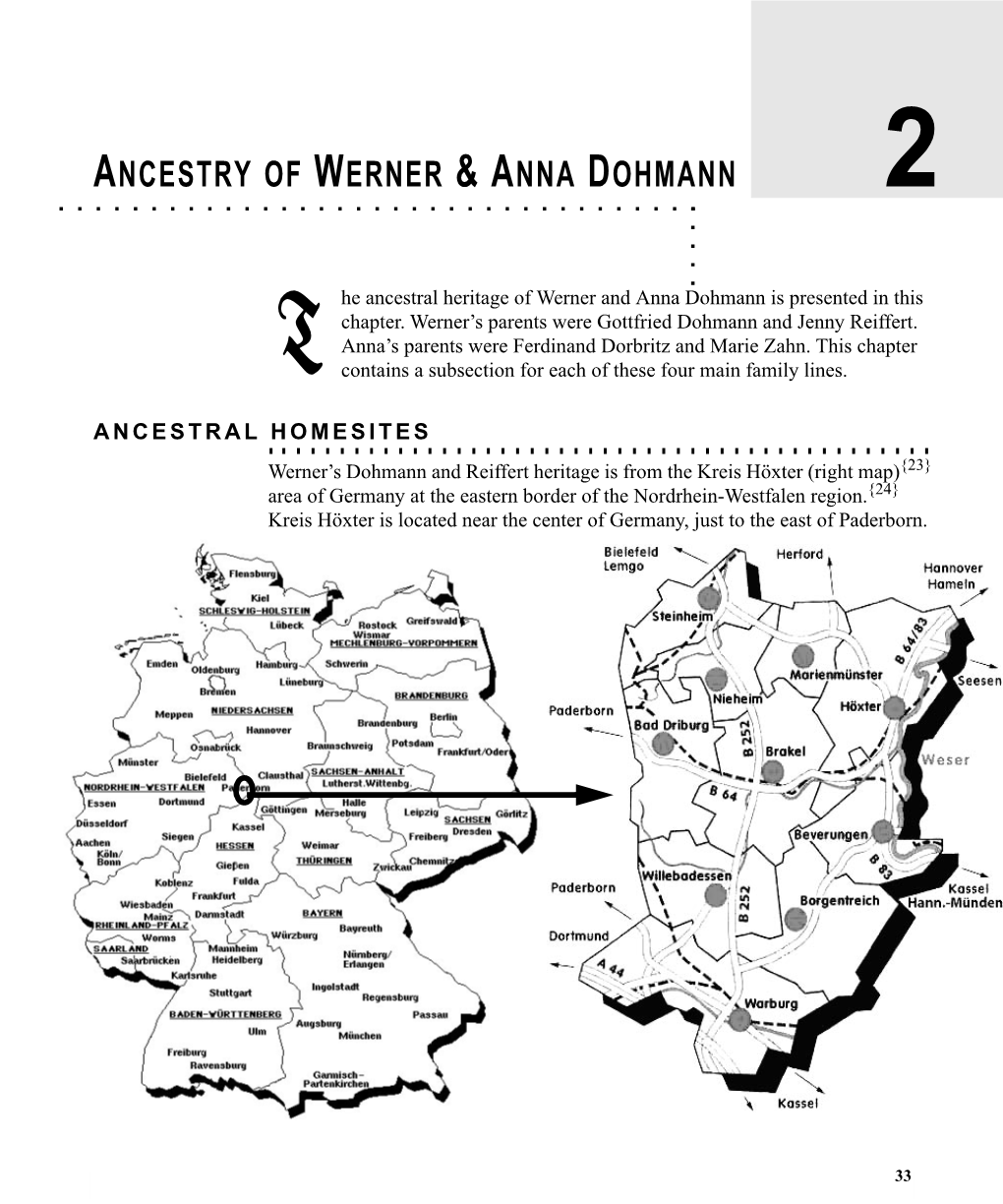 Ancestry of Werner & Anna Dohmann