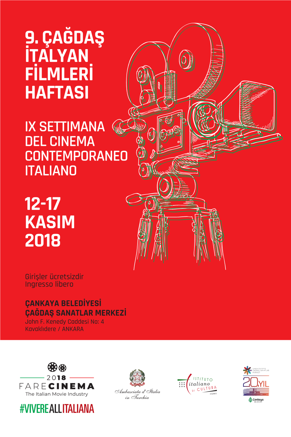 9. Çağdaş Italyan Filmleri Haftasi 12-17 Kasim 2018