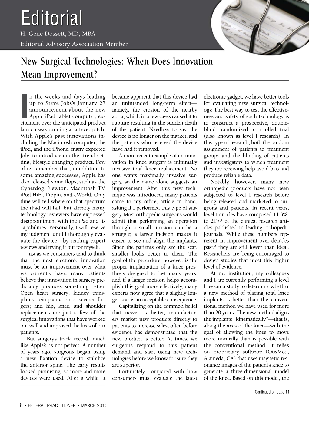 New Surgical Technologies: When Does Innovation Mean Improvement?