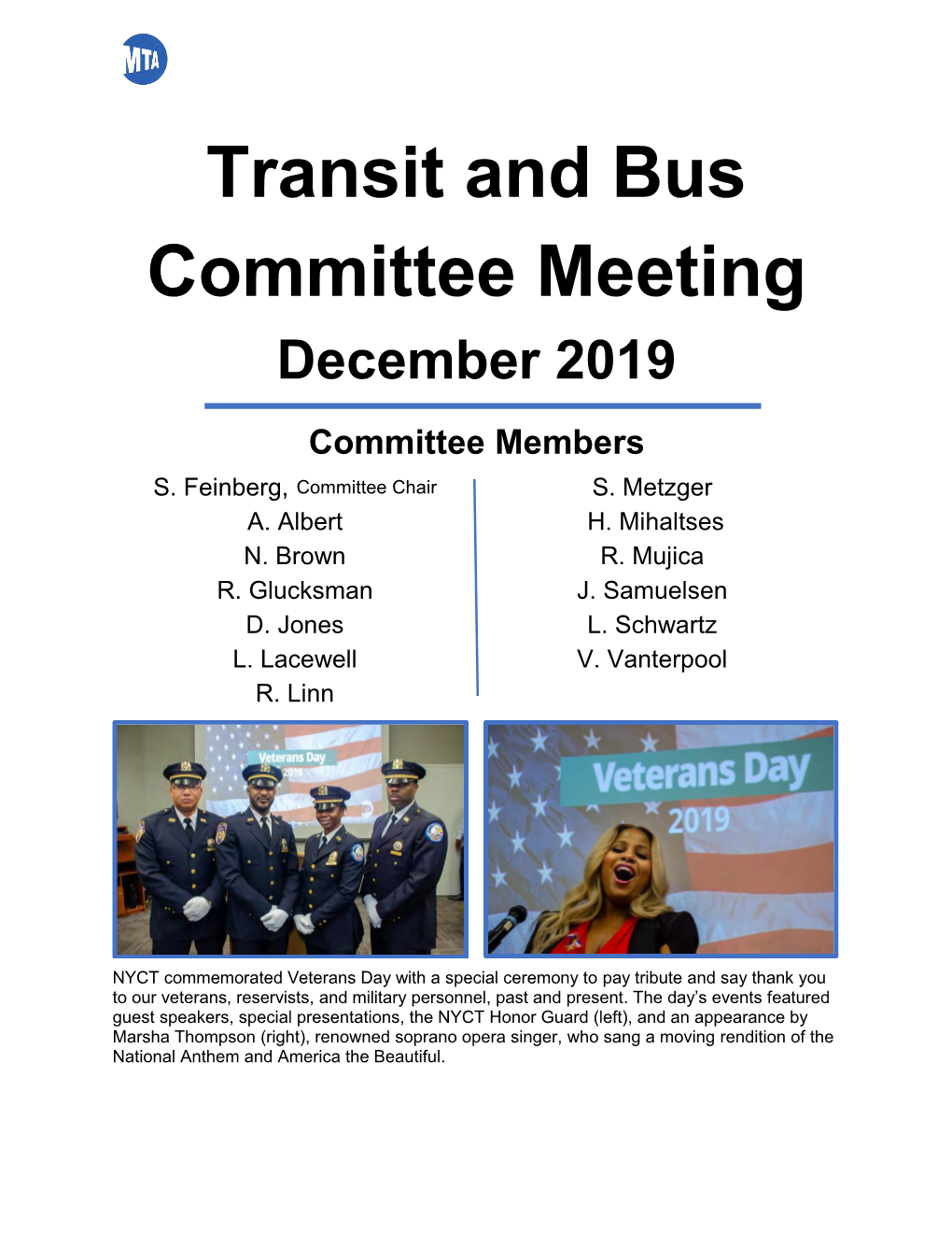 Transit and Bus Committee Meeting December 2019