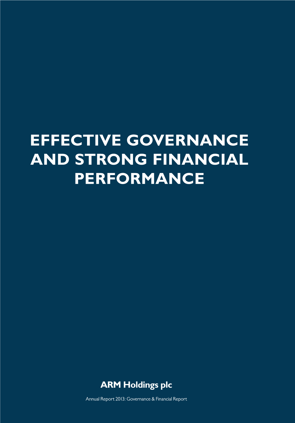 Effective Governance and Strong Financial Performance