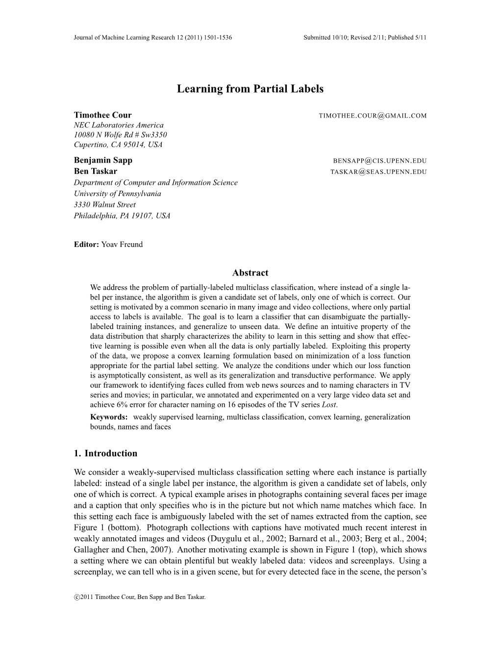 Learning from Partial Labels