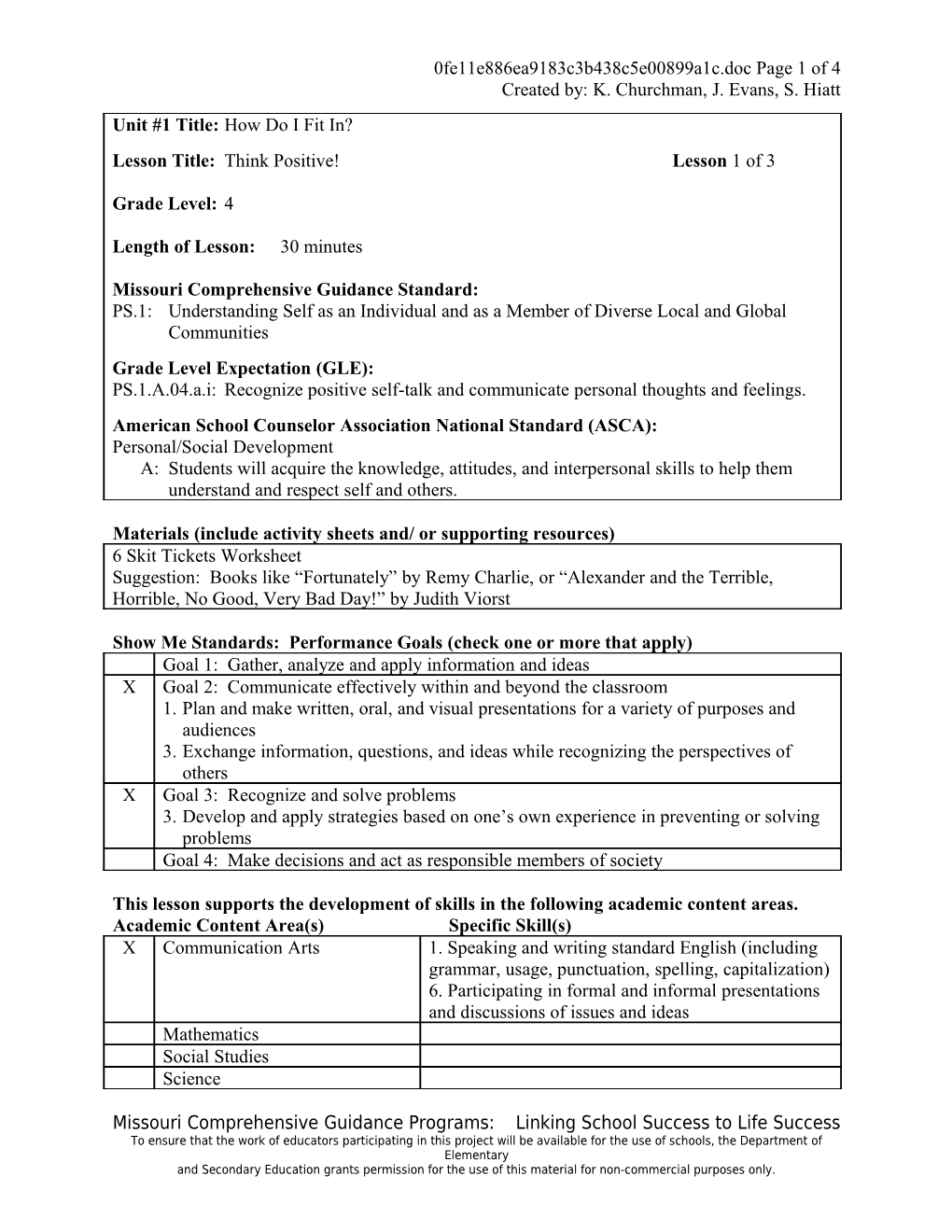 Materials (Include Activity Sheets And/ Or Supporting Resources) s4