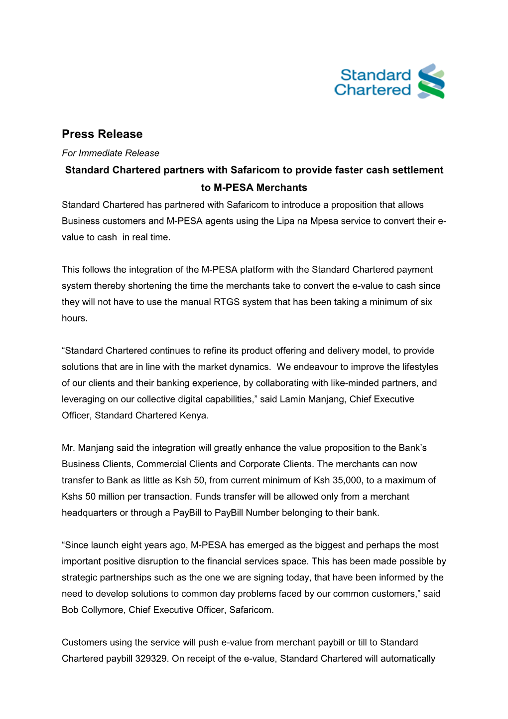 Press Release